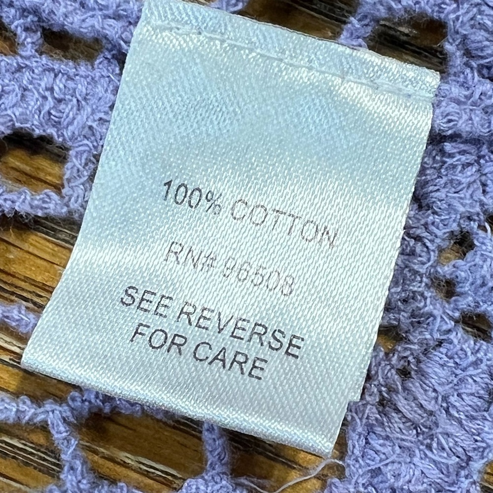 Lavender crochet floral tank top racer back layering beachy cottagecore boho y2k - Picture 10 of 11